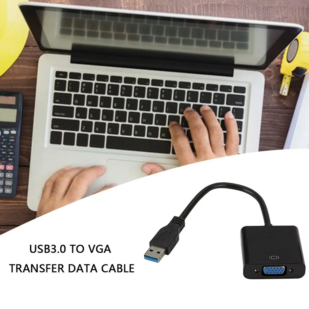 USB 3,0-VGA Кабель-адаптер внешняя графическая карта видео мульти-дисплей конвертер адаптер для ПК ноутбук Windows 7 8 10