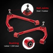 

2x A-Arms Front Upper Control Arms For Chevrolet Avalanche 1500 2007-2015 2WD 4WD 6-lug W/ Bushings