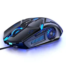 Rato do jogo com fio mudo mouse gamer ratos 6 botão luminoso usb mouse do computador para computador computador computador portátil gaming mouse