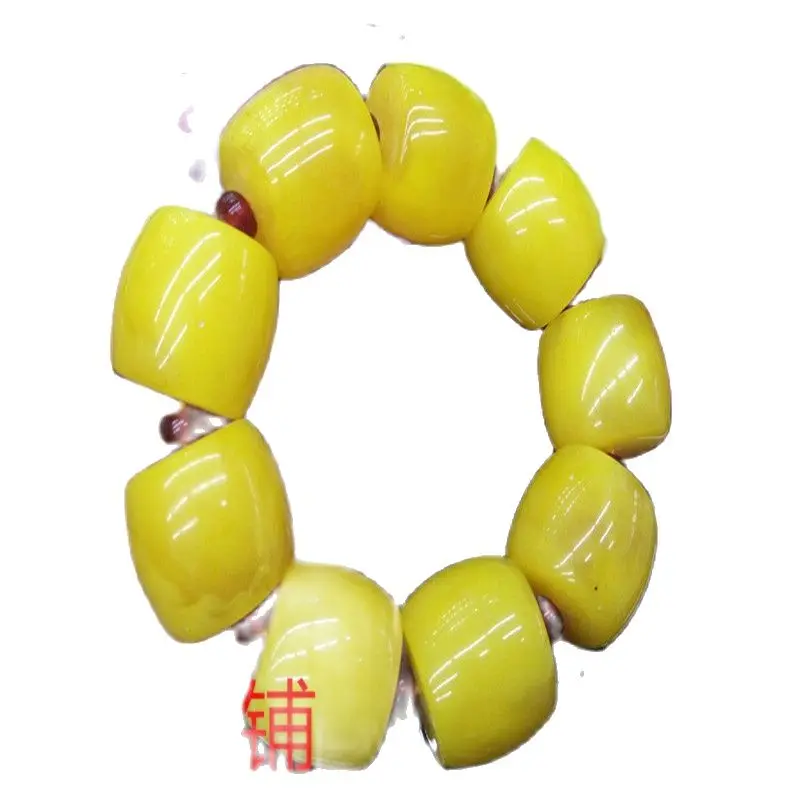 

Chinese Amber Beeswax Bangle Elastic Bracelet Woman Bangle