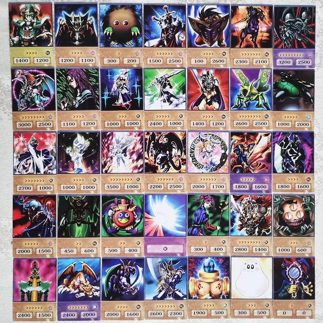 100pcs Yu-Gi-Oh Anime Style Cards Blue Eyes Dark Magician Exodia Obelisk Slifer Ra Yugioh DM Classic Proxy DIY Card Kids Gift 3