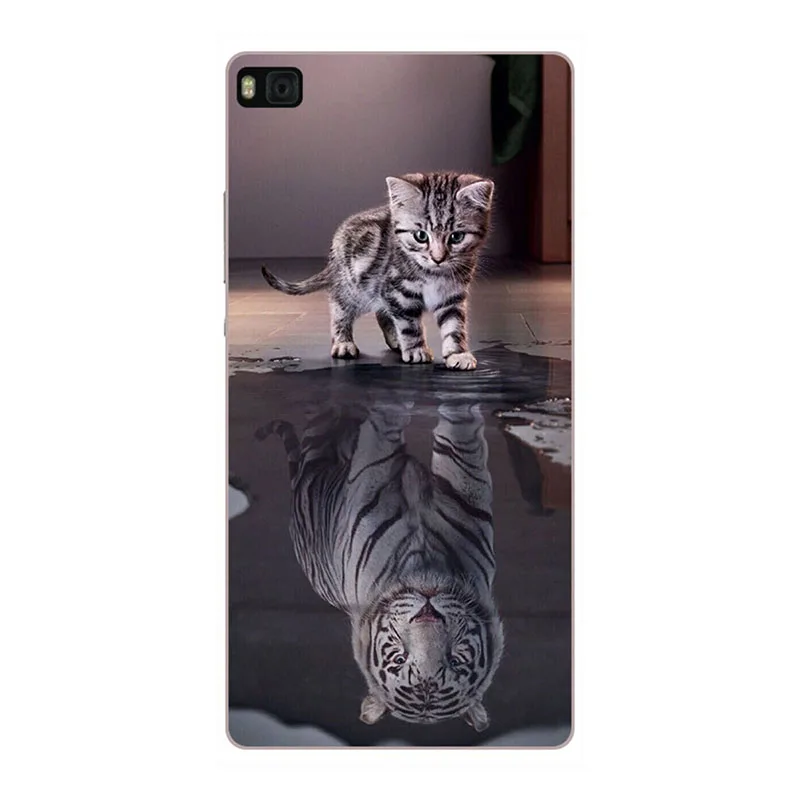 Модный мягкий силиконовый чехол ТПУ для huawei P 8 GRA L09 p8 lite, чехол с принтом, задняя крышка, чехол с рисунком розы, Fundas Para - Цвет: M21