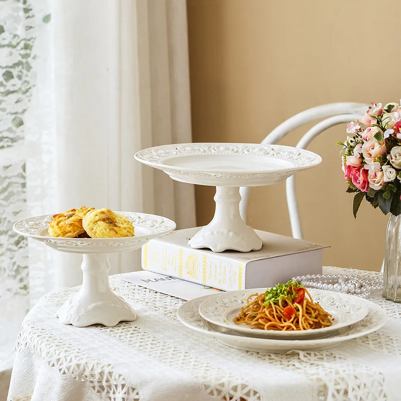 4size Dishes for Serving White Ceramic French Salad Plates for Food Luminarc Plate Ceramics Lefard Tableware Set of Plates Bowl