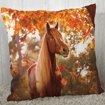 

EHOMEBUYE Cushion Covers 3D Horse Animal Pattern Pillowcases for Home Decoration Pillow Cover 3 Sizes 1pc Pillowcase Polyester