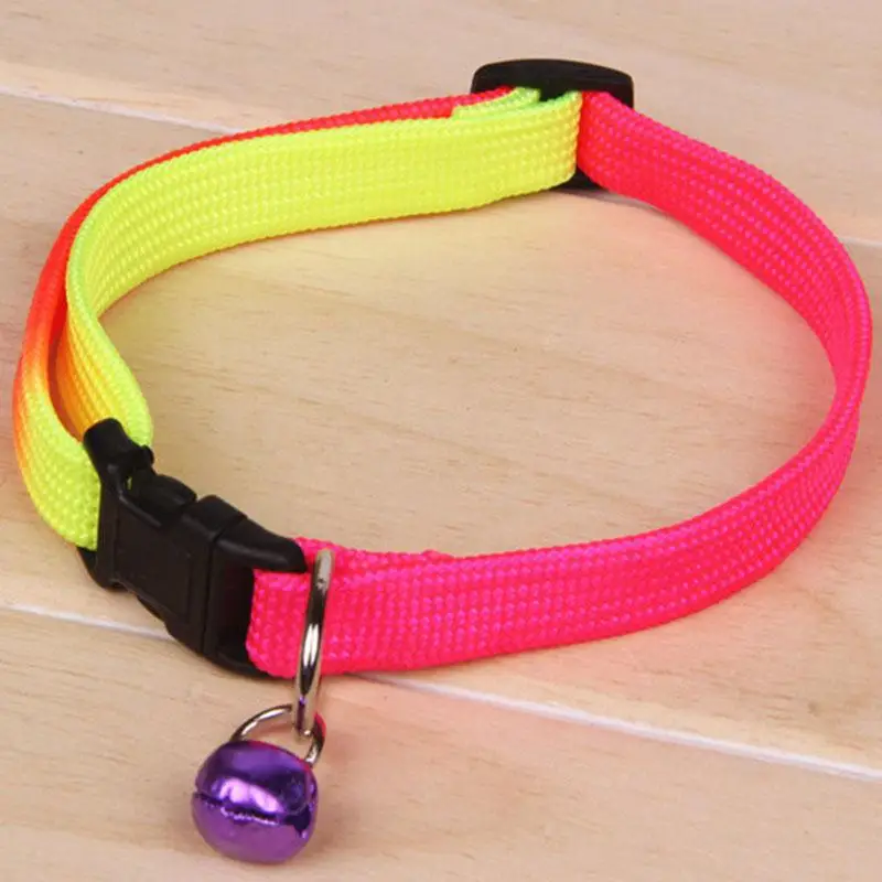 

Fashion Pet Dog Cat Colorful Collar Bell Adjustable Cute 1.0CM Harness