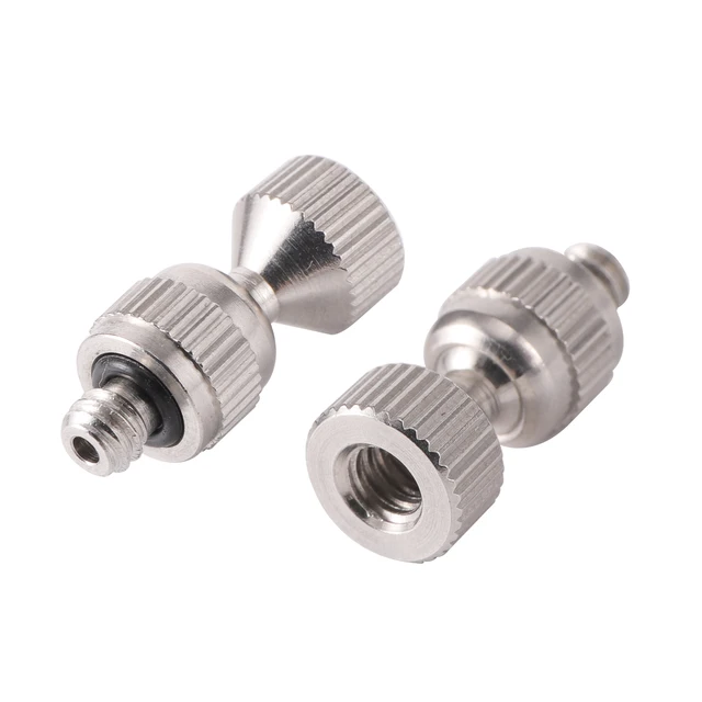 3/16 "Szál Rozsdamentes Acél Porlasztó Fúvóka Mindenirányú Csatlakozó Maging Öntözőrendszer 360 ° Univerzális Gyors Ízület - Image 3