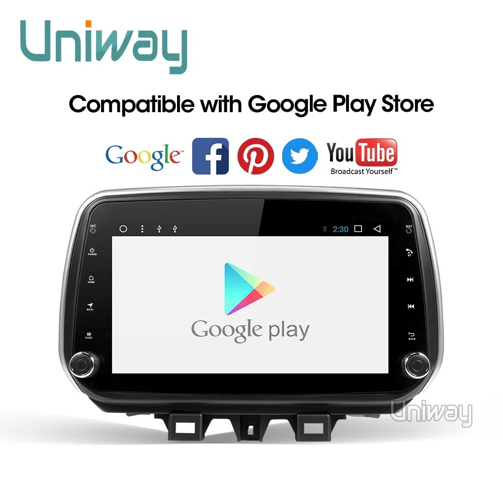 Uniway android 9,0 2G+ 3 2G dvd-плеер автомобиля для hyundai Tucson/IX35 мультимедиа автомобильный Радио gps навигация видео плеер