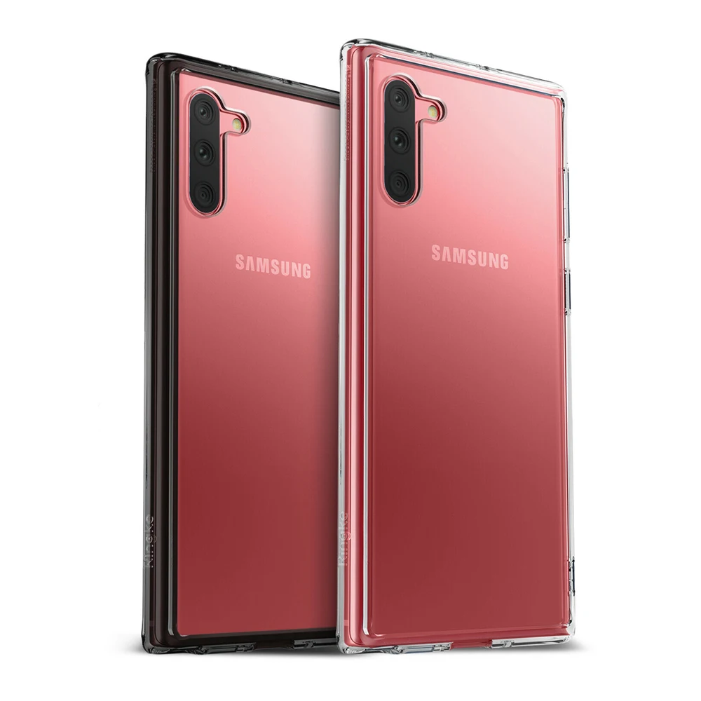 Чехол Ringke Fusion X для Galaxy Note 10 с амортизацией Прозрачный жесткий чехол из мягкого