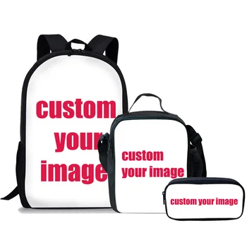 

Thikin Customize Personal Backpacks 3PCS Set for Boys Girls Primary School Students Wholesale Drop Shipping