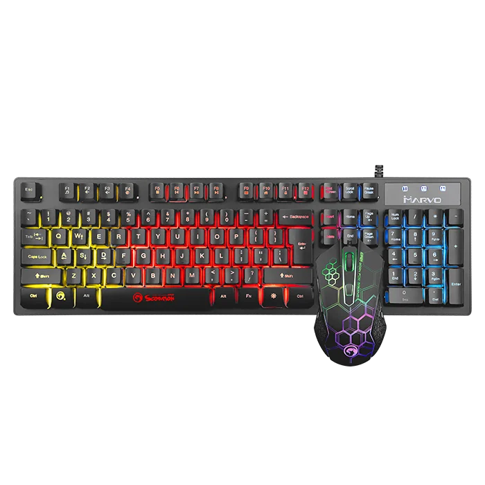 MARVO KM409 игровая клавиатура 3 вида цветов Подсветка USB Проводная профессиональная