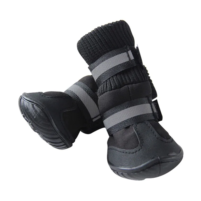 4 шт./компл. зимняя обувь для домашних животных водонепроницаемые ботинки для мелких больших собак хлопковые нескользящие XS XL для чихуахуа питомец продукт