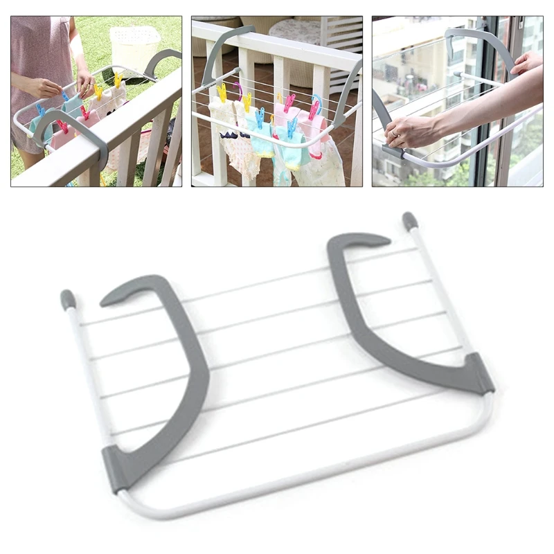 Multifunctional Collapsible Windproof Foldable Clothes Hanger Drying