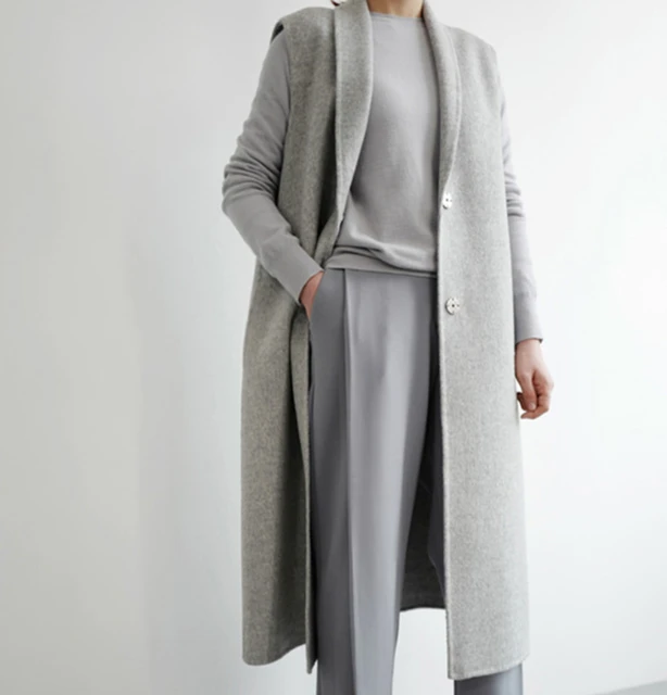 manteau gilet long femme