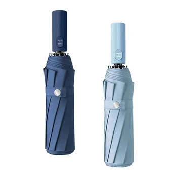 

Automatic Umbrella Rain And Sun Protection 3-stage 10 Ribs Black Blue Red Pink Green Men's Parasol Women's Umbrella Male Anti UV