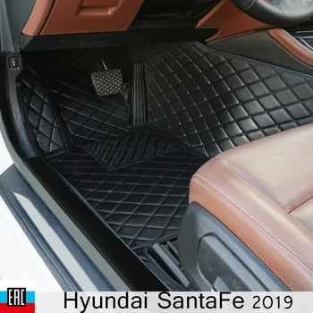 

car floor Mats For Hyundai SantaFe 2019 floor mat special order car accessories interior made in irkutsk car cover