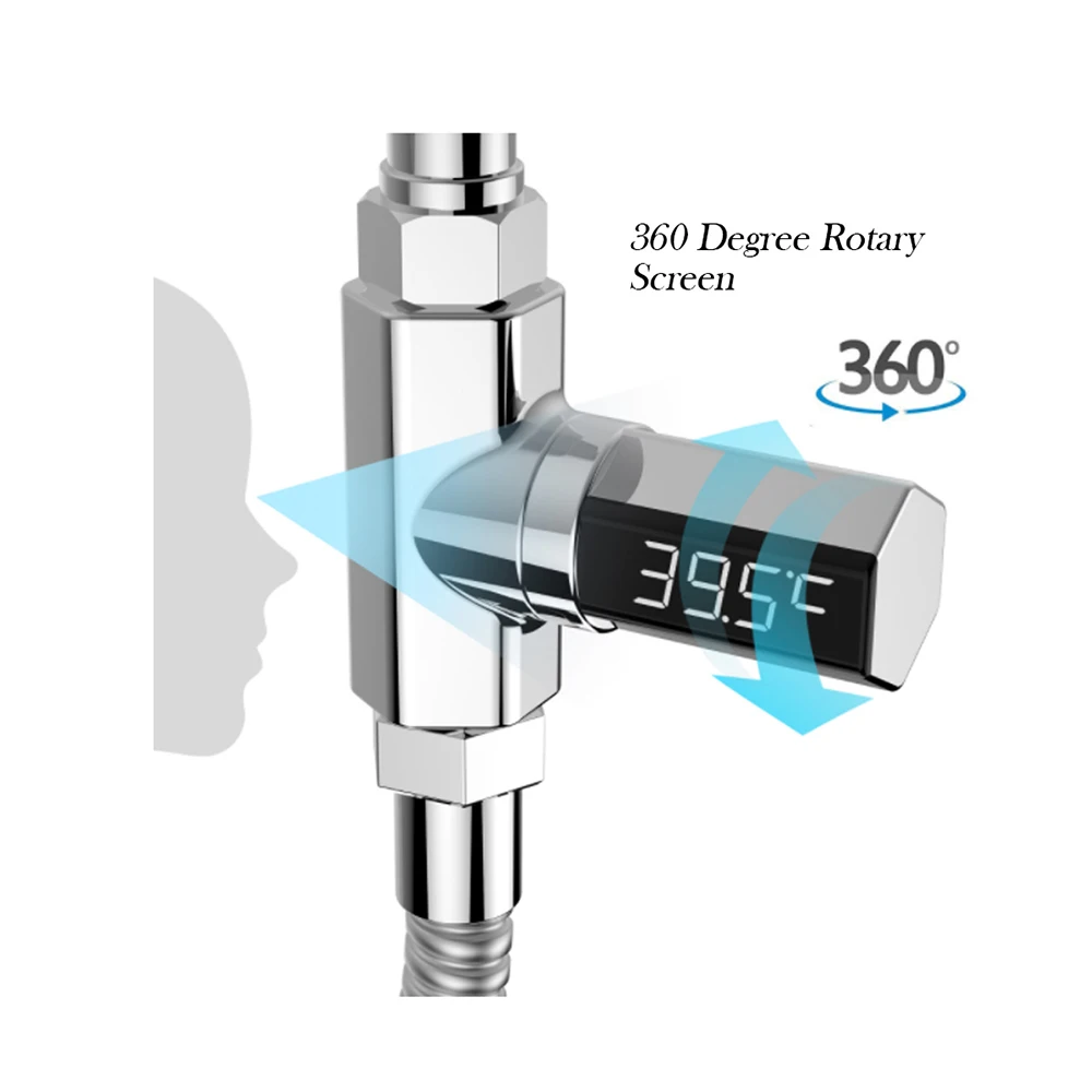 Практичный Водонепроницаемый светодиодный цифровой термометр для душа 5-85 ℃ монитор температуры воды в реальном времени использование для дома ванной комнаты