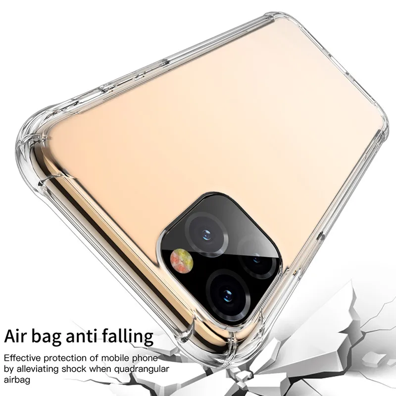 

Anti-Drop Phone Case For iPhone XS MAX XR 7 8 Plus Clear Soft Silicon Transparent Shockproof TPU Cover For iPhone 5 5s 6 6s