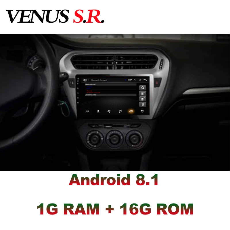 VenusSR Android 8 1 2.5D автомобильный dvd для peugeot 301 Citroen Elysee 2013 2016 мультимедиа головное