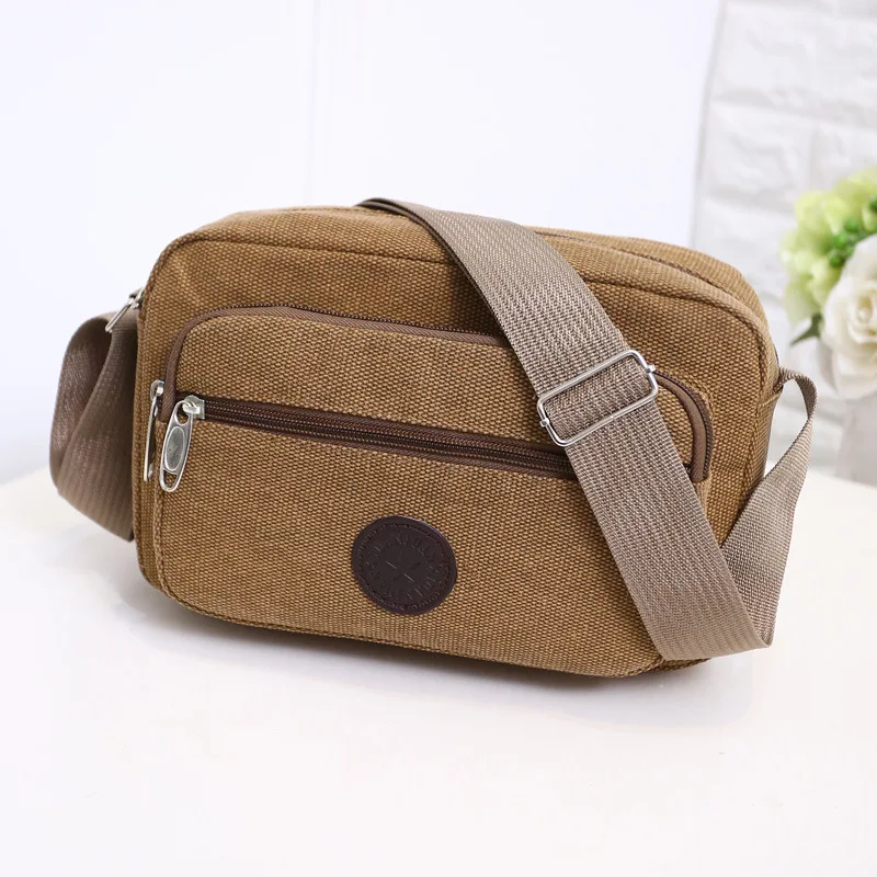

2019 Spring New Style Fashion Thick Single-shoulder Canvas Bag Versatile Outdoor Shoulder Men's Bag Manufacturers Direct Selling