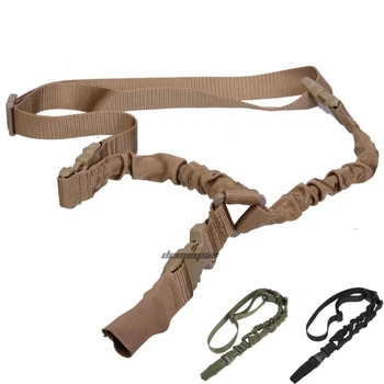 

Tactical One Point Gun Sling 1000D Heavy Duty Single Point Bungee Rifle Sling Airsoft Military Adjustable Gun Strap