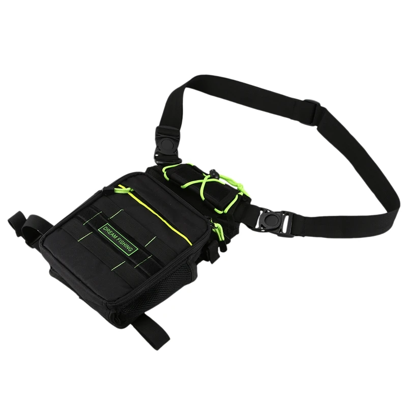 ABLB-Dream Fishing Multifunction Fishing Bag Outdoor 1200D Nylon Large Capacity Waist Bag