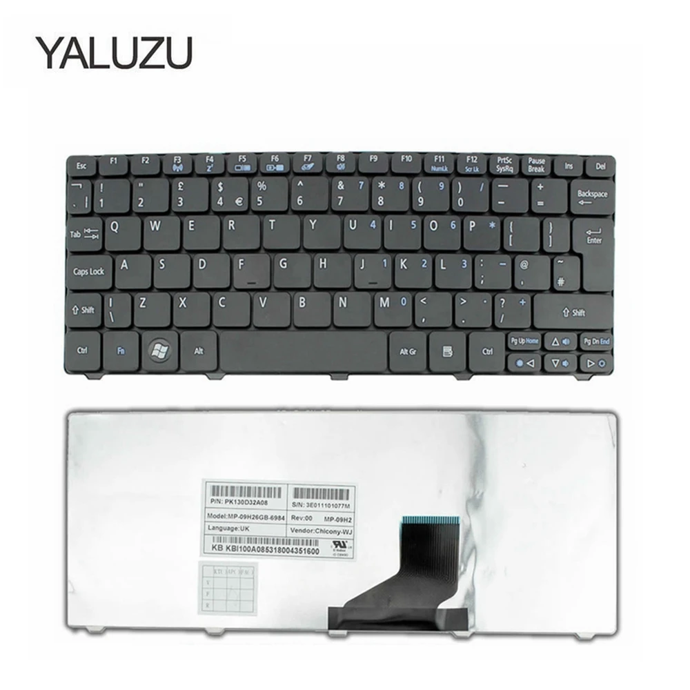 Клавиатура YALUZU для ноутбука Acer Aspire One D255 D260 D257 D255E D257E D270 AO521 521 533 532G 532H AO532 AO532H ZE6 ZH9