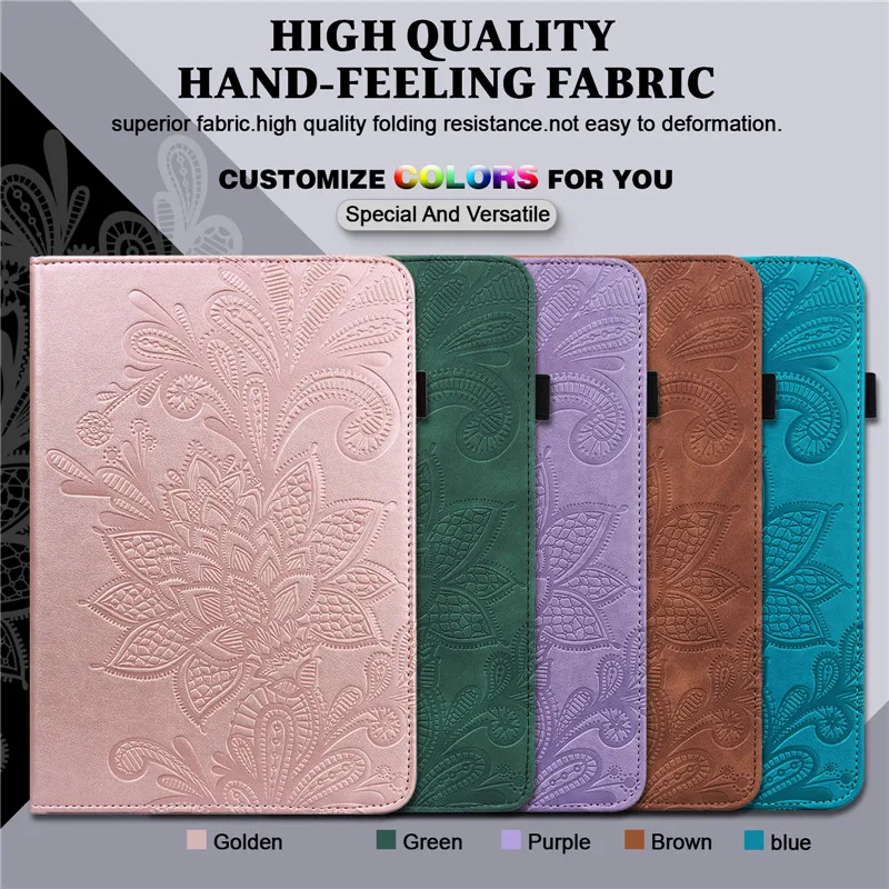 Embossed Wallet Cover for Tablet - Premium Protective Case