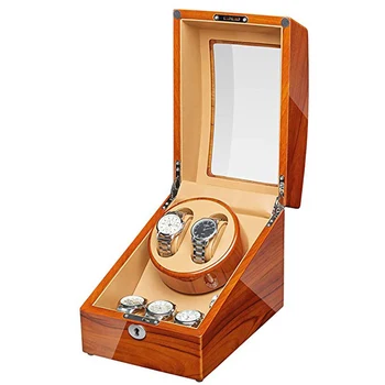 

JQUEEN Automatic Applewood Watch Winder 2+3 Storage Wood Display Case Box
