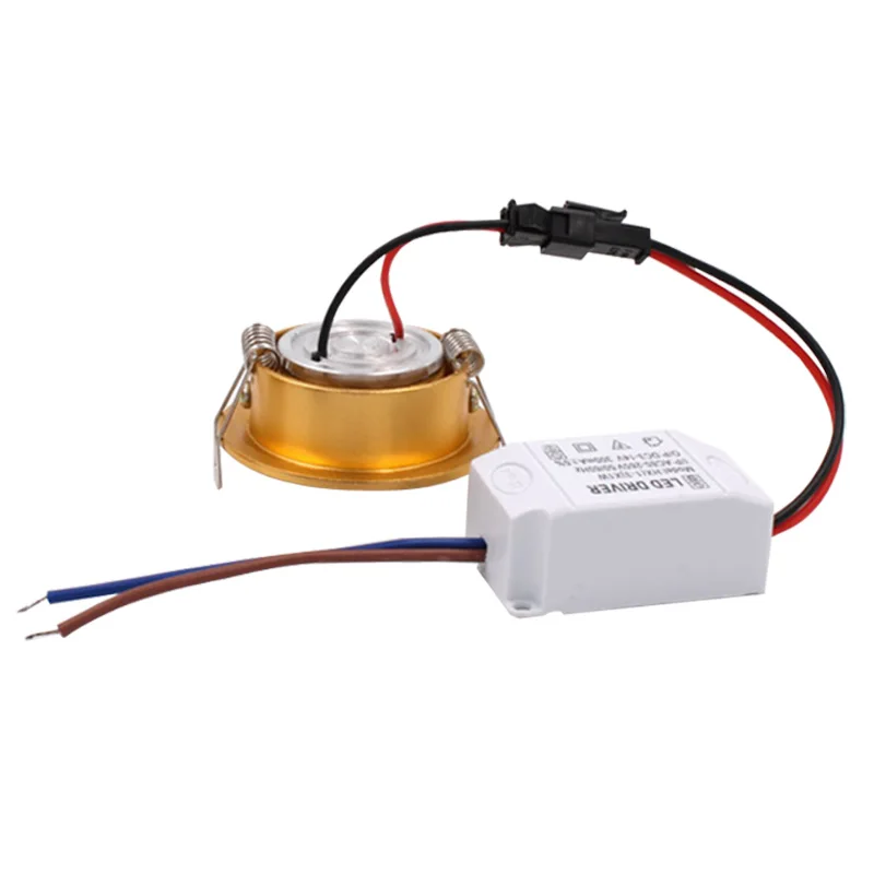 Dimmable 1W 3W 220V Round High Power LED Recessed Ceiling Down Light Lamps LED Downlights for Living Room Cabinet Bedroom 12V