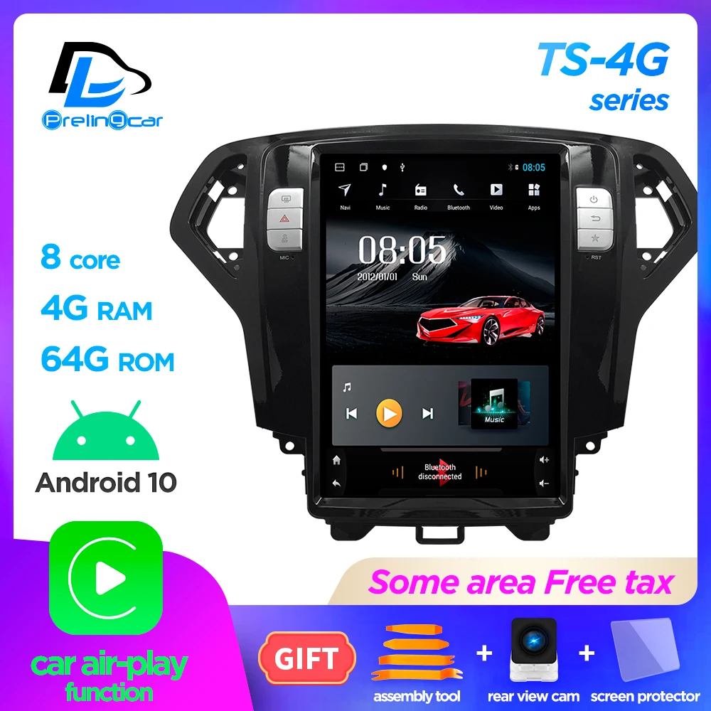 Автомобильный мультимедийный стереопроигрыватель на android 10 0 4G Lte gps для ford mondeo