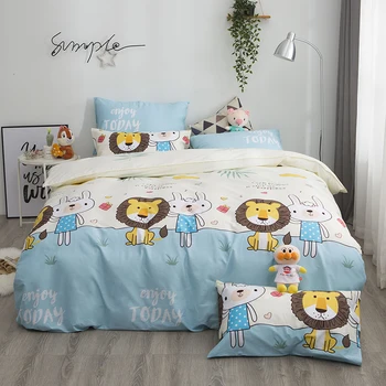

Cartoon duvet cover set 100% cotton comforter bedding sets bed linen set twin Queen King Quilt Cover Pillowcase Home Textile