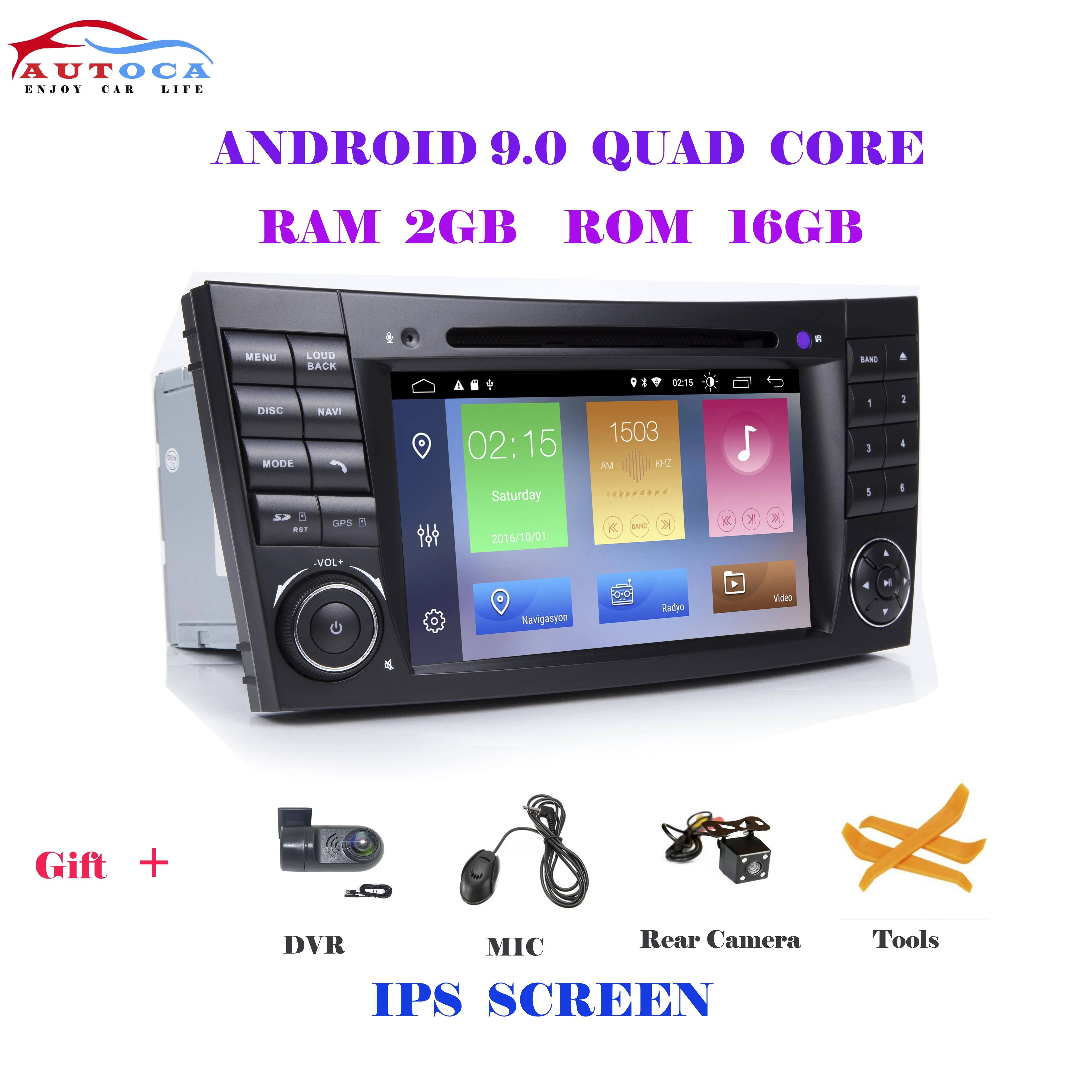9.0 2G IPS Ips DSP 4G 64G Android 9,0 2 din Автомобильный dvd-плеер для Mercedes Benz e-класс W211 E200 E220 E300 E350 E240 E270 E280 CLS класс W219 - Цвет: 9.0 2G IPS