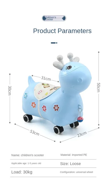 The Fawn Children Scooter Twisting, Bring Music Lights Walk Car Walkers Help Step Doki Toy 2021 New 5