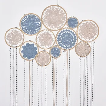 

New diy Large Doily Lace Dream Catcher Set,Boho Dream Catcher,Wall Hanging,Bohemian Home Decor,Boho Bedroom Decor—ABTX