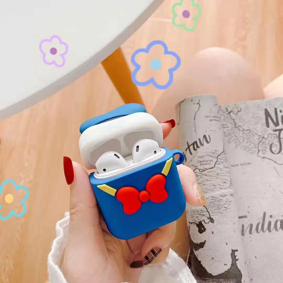 Для AirPods чехол 3D Классический мультфильм Животные вкусные пирожные чехол для Airpods 2/i10/i11 TWS Защитная крышка с крючок карабина - Цвет: A9