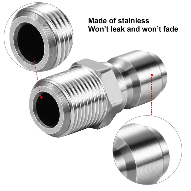 SZS Горячие 4 пачки NPT 3/8 дюймов из нержавеющей стали быстрый разъем давления шайбы муфта соски штекер фитинг