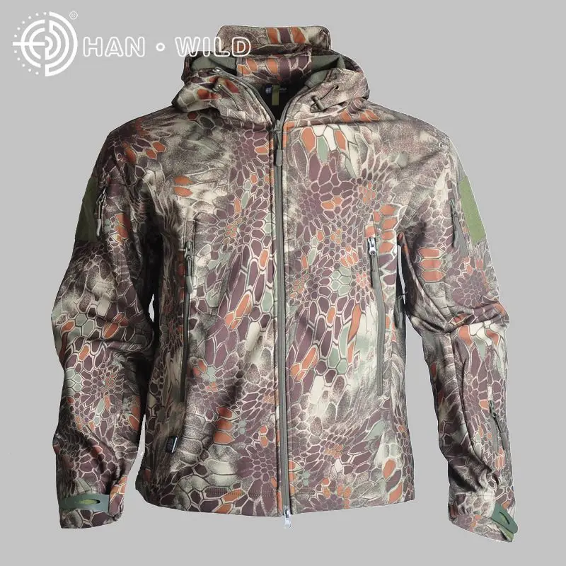 Мужская Боевая флисовая куртка TAD, куртка, Спортивная камуфляжная охотничья одежда, куртка или штаны, военные костюмы для альпинизма, туризма - Цвет: Jungle Python