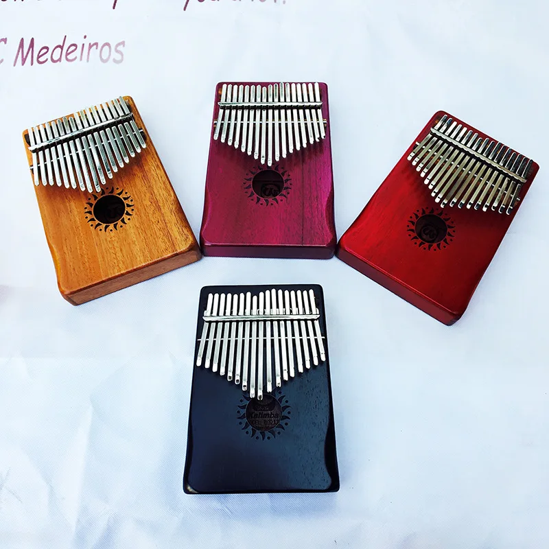 

Kalimba Mbira Likembe Sanza Thumb Piano 17 Button Mahogany More Colors Give Related Accessories Simple Musical Instrument