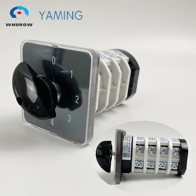Мульти 5 позиций YMZ12 32/4 переключение поворотный 660V 32 Ампер четыре этапа 4 уровня Серебряный токоподводящий 16