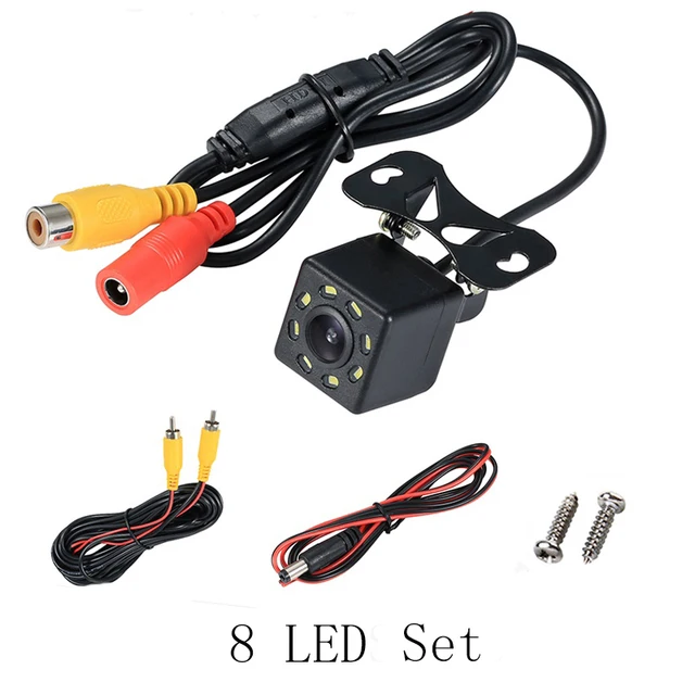 Wide Angle HD Car Rearview Camera Rear View Video Vehicle Camera Backup Reverse Camera 12 LED Night Vision Parking Camera 8 LED set