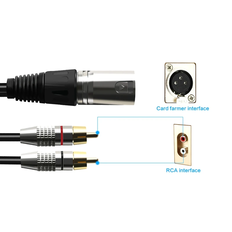 1 XLR  2 RCA  ÷ ׷  ̺ Ŀ Y й ڵ ũ ͽ ܼ  (1.5M)