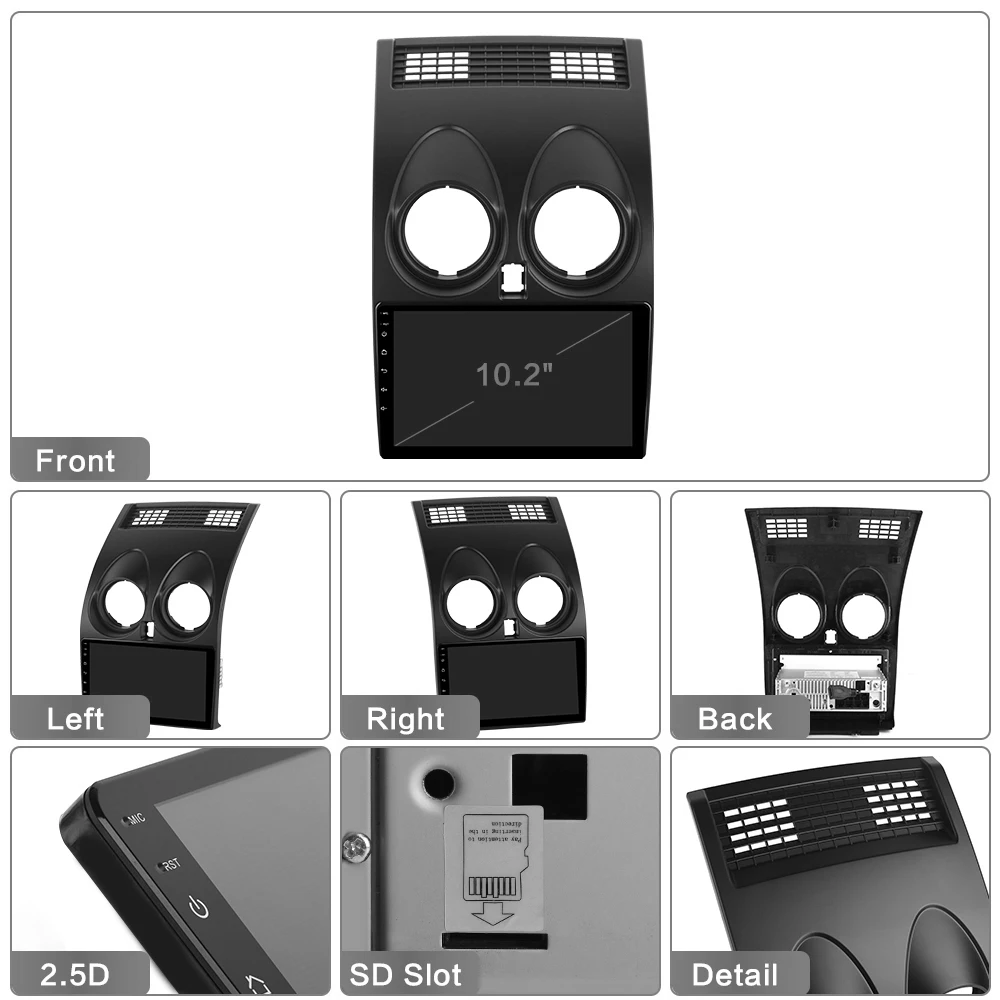 Perfect 10.2" IPS Android 9.0 Car multimedia player for Nissan Qashqai 2008-2014 Autoradio built-in DSP GPS with 6-Core 4GB+32GB wifi 5