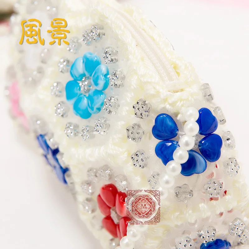 

Handmade Beaded Bag zhen zhu bao Ethnic-Style Process Package Single Room Oblique WOMEN'S Bag Tourist Spots Stall Hot Selling
