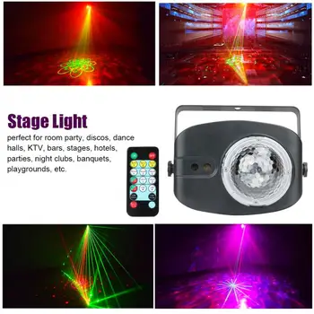 

Led Show 180 Degree Rotating Projection Lamp Sound Activated Water Ripples Wedding Stage Light KTV Home With Remote Controller