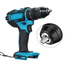 Makita perceuse électrique sans fil 3 en 1 18V 21V, tournevis à marteau 95nm avec lumière LED, perceuse à percussion sans fil 10mm pour batterie 18V
