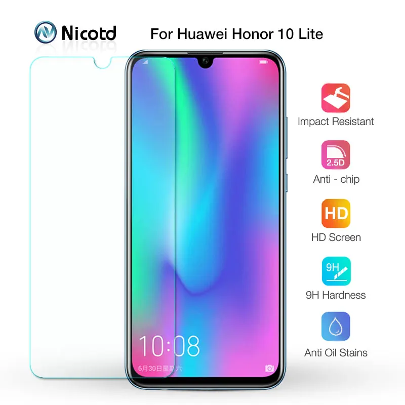 Закаленное стекло никотд закаленное оригинальное для huawei Honor 10 Lite Защитное
