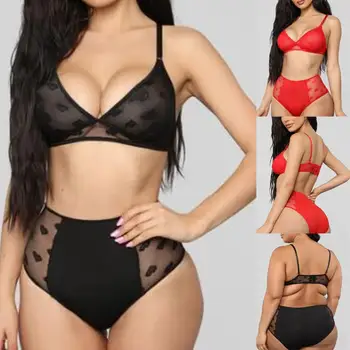 

New Fashion Sexy Women Lace Sexy Lingerie Bra Shorts Set Underwear Set ladies solid color Adjusted-straps Seamless underwear50**