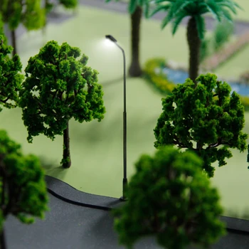 

10 MODEL LED LIGHTS LAMP POST TRAIN GARDEN PARK STREET DIORAMA SCENE N Scale