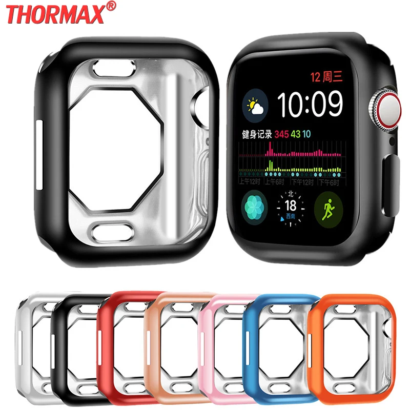 Новый чехол s для Apple Watch мягкий силиконовый чехол-бампер iwatch Series 4 защита корпуса 44