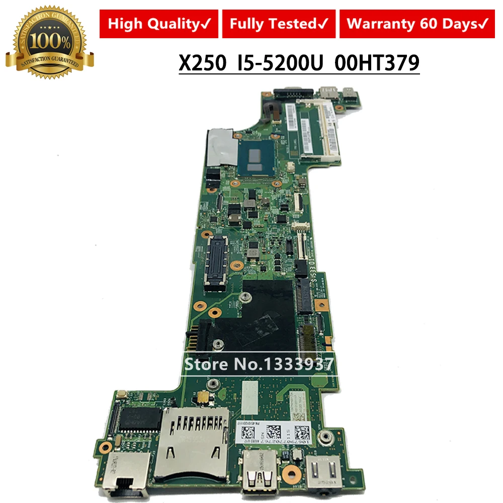 buy  For Lenovo ThinkPad x250 laptop motherboard notebook pc I5-5200U FRU 00HT379 mainboard
